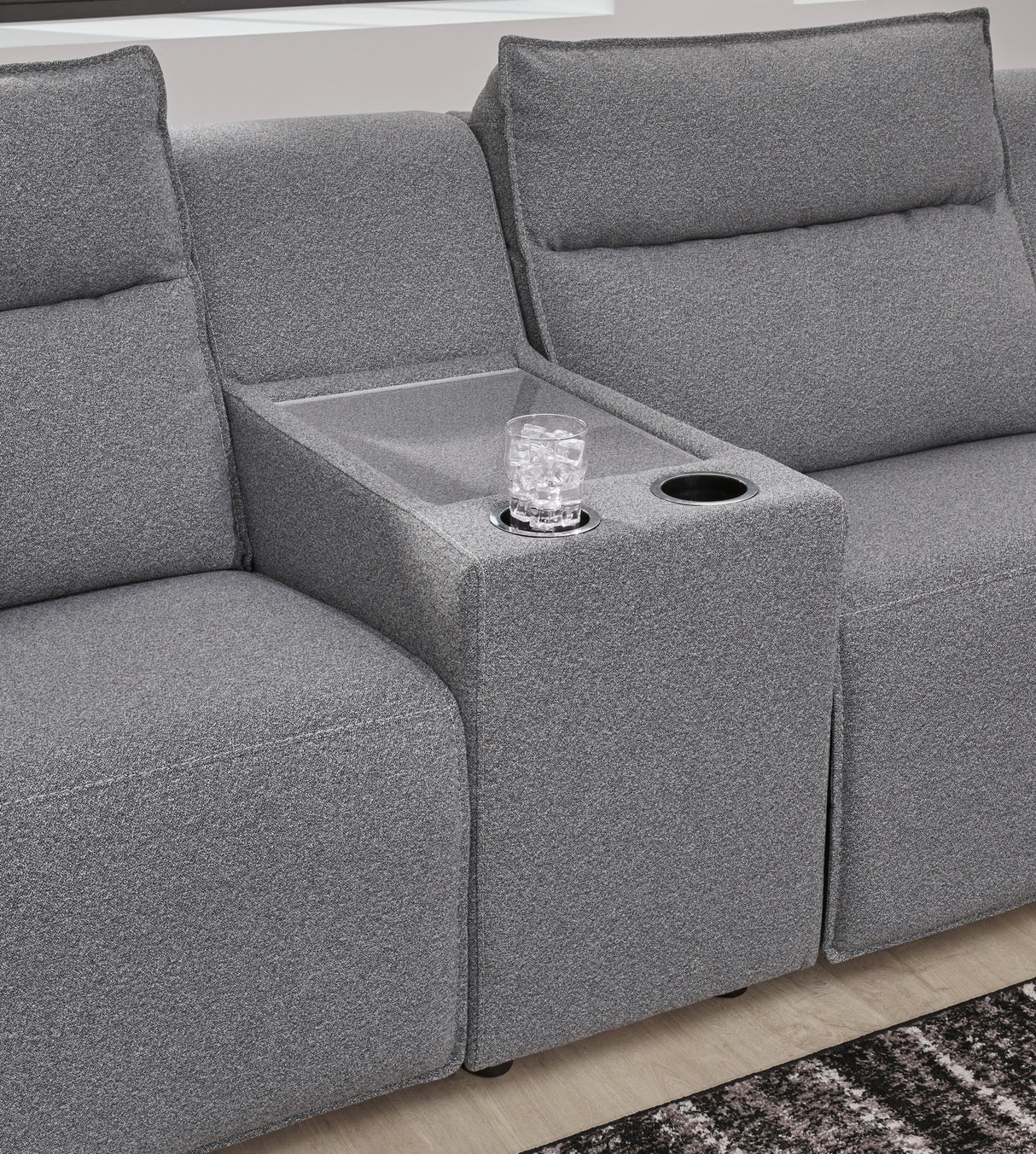 Modmax II Salt and Pepper Salt and Pepper 8-Piece Power Reclining Sectional with Console from Ashley - Luna Furniture