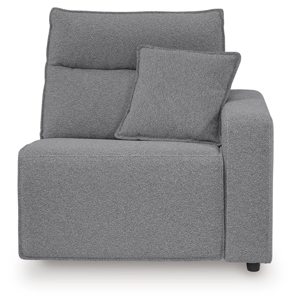 Modmax II Salt and Pepper 7-Piece Power Reclining Sectional with Audio Consoles from Ashley - Luna Furniture
