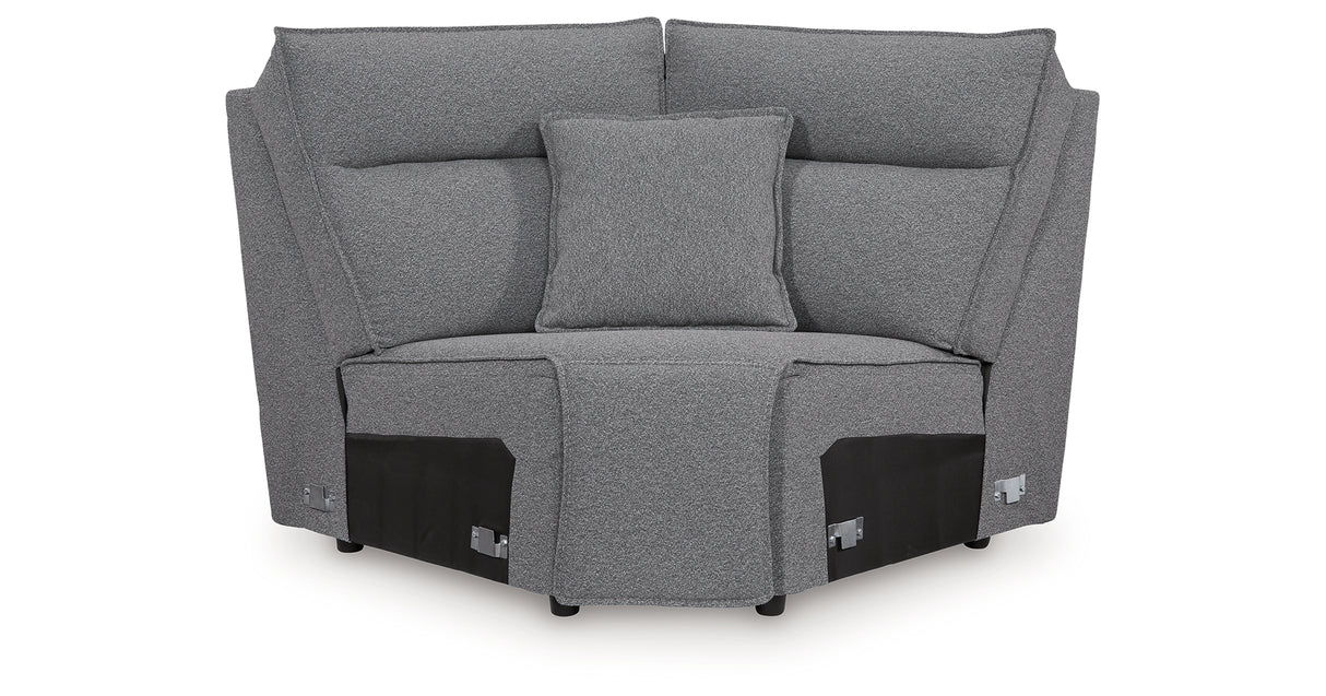 Modmax II Salt and Pepper Salt and Pepper 8-Piece Power Reclining Sectional with Console from Ashley - Luna Furniture