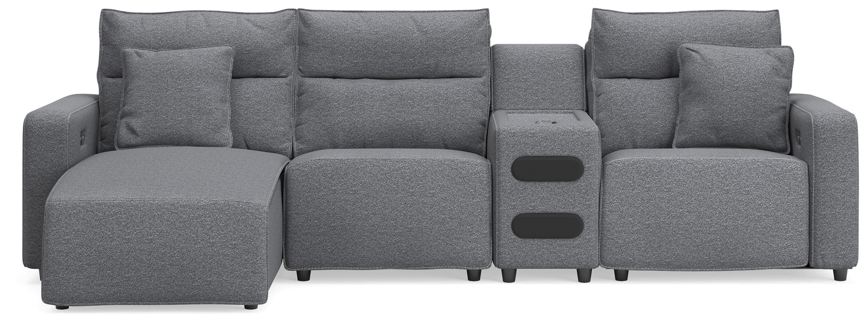 Ashley Modmax Salt and Pepper 4-Piece Reclining Sectional with