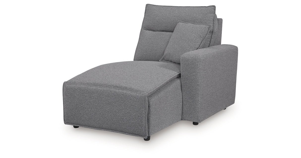 Modmax II Salt and Pepper Right-Arm Facing Press Back Power Chaise from Ashley - Luna Furniture