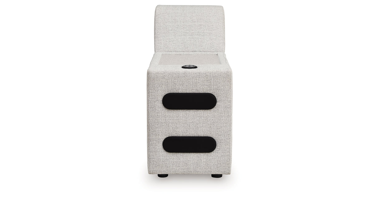 ModMax II Stone Console with Audio System from Ashley - Luna Furniture