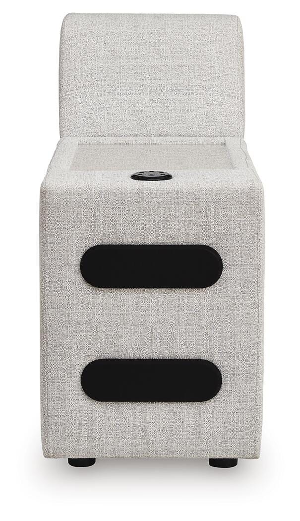 ModMax II Stone Console with Audio System from Ashley - Luna Furniture
