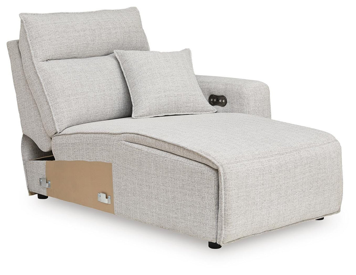 ModMax II Stone Right-Arm Facing Power Chaise from Ashley - Luna Furniture