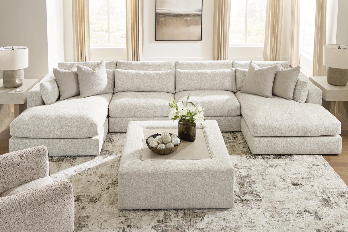 Ashbourne Estate Snowstone 4-Piece Double Chaise Sectional from Ashley Furniture - Luna Furniture