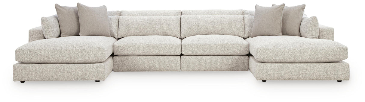 Ashbourne Estate Snowstone 4-Piece Double Chaise Sectional from Ashley Furniture - Luna Furniture