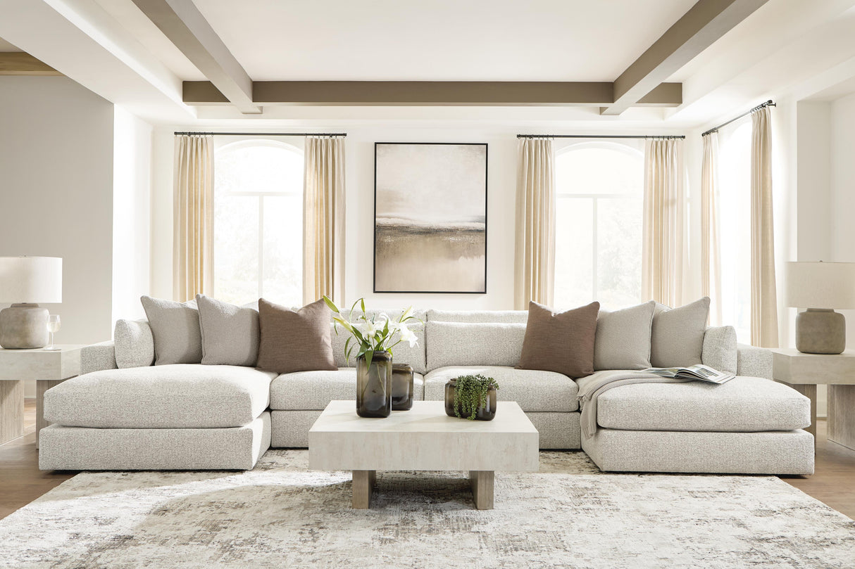Ashbourne Estate Snowstone 4-Piece Double Chaise Sectional from Ashley Furniture - Luna Furniture