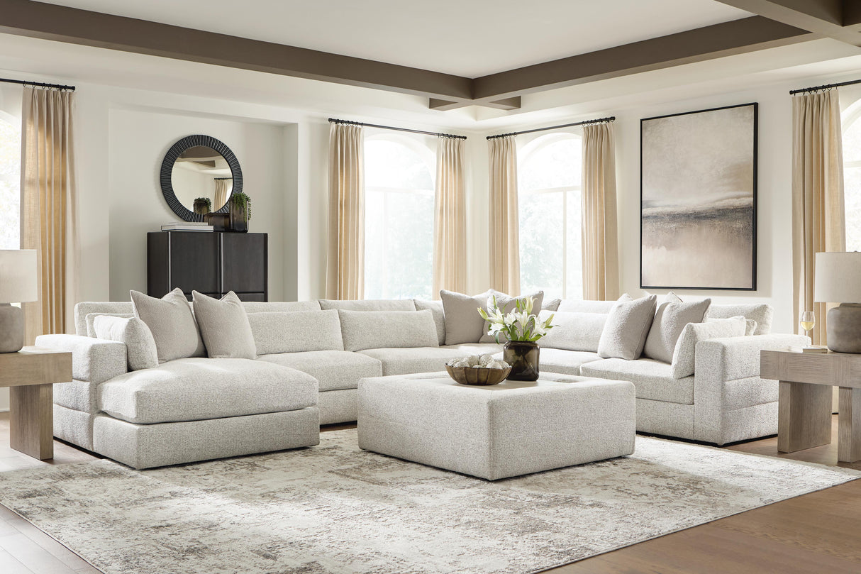 Ashbourne Estate Snowstone 6-Piece Sectional with Chaise from Ashley Furniture - Luna Furniture