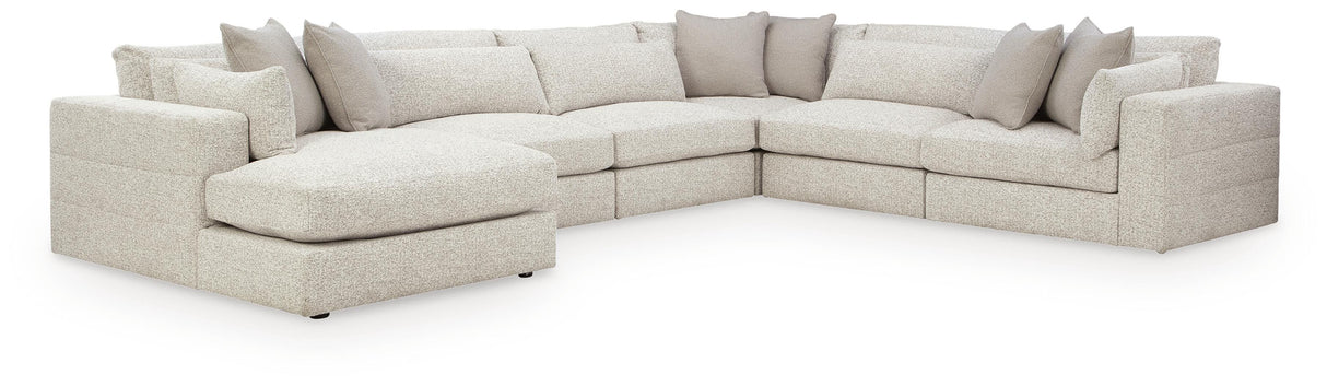 Ashbourne Estate Snowstone 6-Piece Sectional with Chaise from Ashley Furniture - Luna Furniture