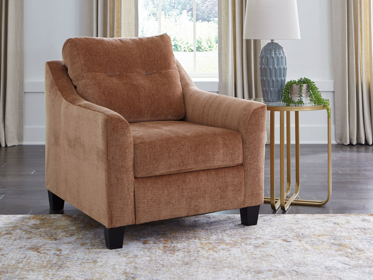 Amity Bay Clay Sofa Chaise Sleeper, 2 Chairs and 2 Ottomans from Ashley - Luna Furniture