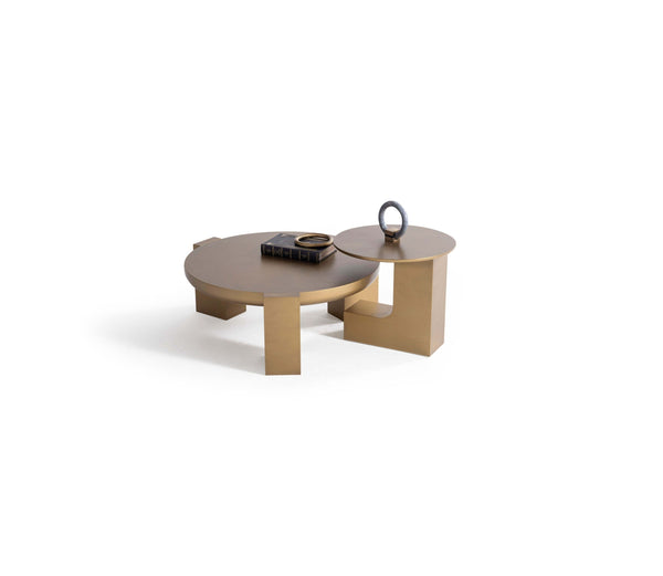 674 Gold Coffee Table and End Table