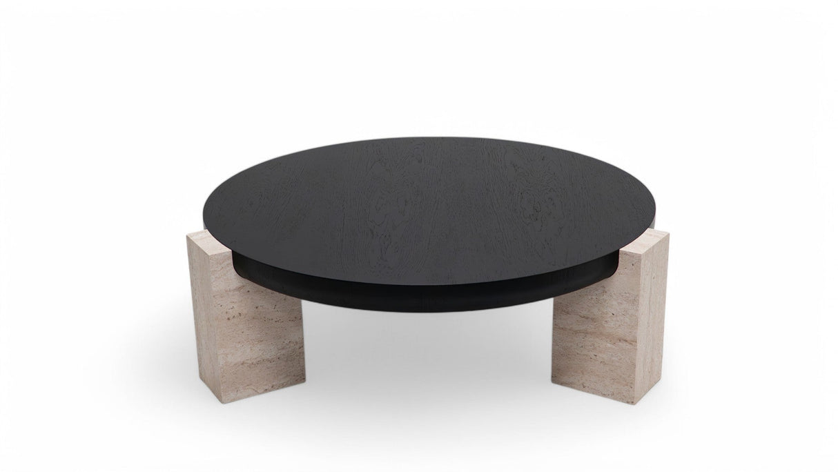 Sini Black Travertine 2-Piece Coffee Table Set from Nova Furniture - Luna Furniture