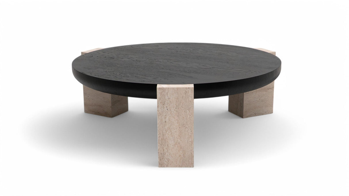 Sini Black Travertine 2-Piece Coffee Table Set from Nova Furniture - Luna Furniture