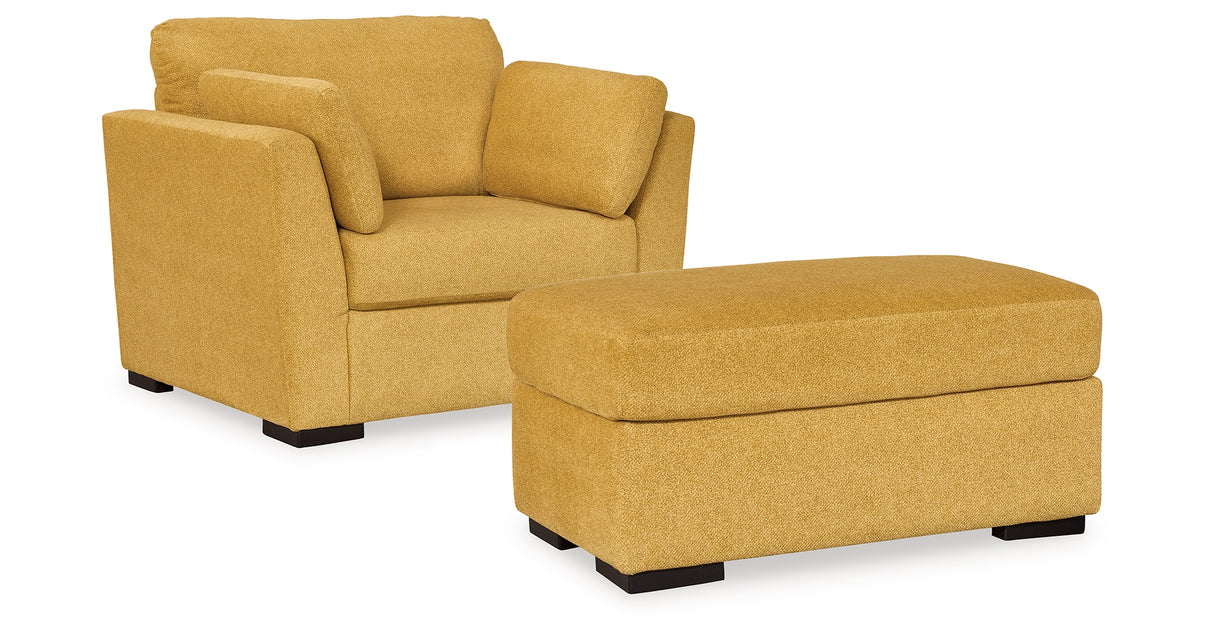 Keerwick Sofa, Loveseat, Chair and Ottoman in Sunflower from Ashley Furniture - Luna Furniture