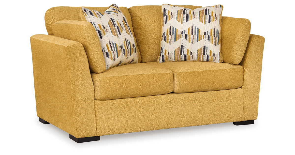 Keerwick Sunflower Loveseat from Ashley Furniture - Luna Furniture