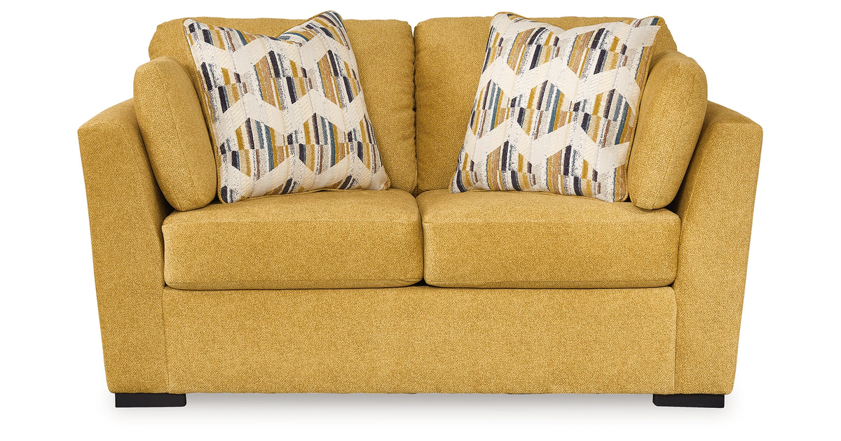 Keerwick Sunflower Loveseat from Ashley Furniture - Luna Furniture