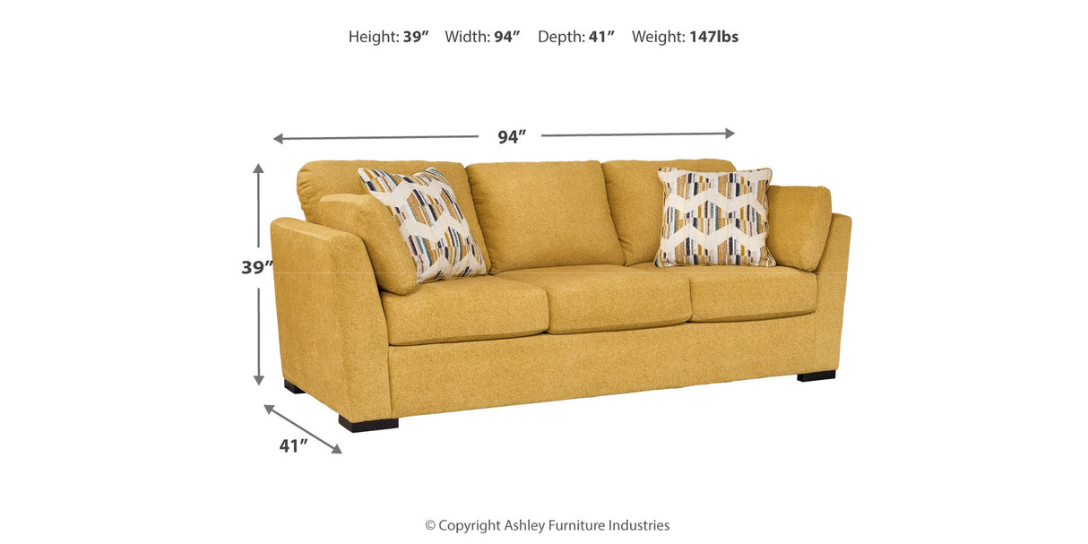 Keerwick Sunflower Sofa, Loveseat, Ottoman and 2 Chairs from Ashley - Luna Furniture