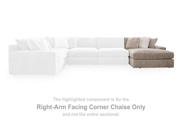 Nexora-Court Burlap Right-Arm Facing Corner Chaise