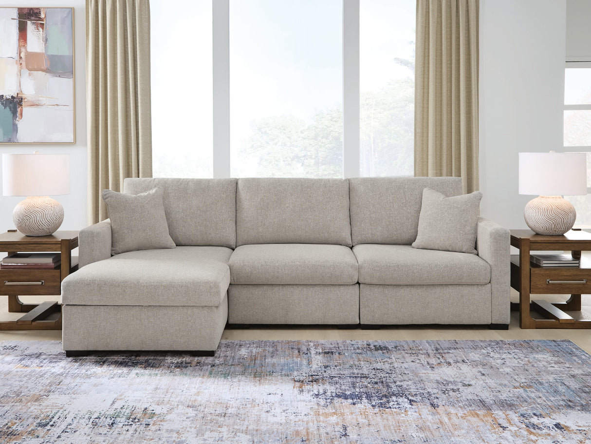 ModMax Luxe Flint 3-Piece Sectional Sofa Chaise from Ashley - Luna Furniture