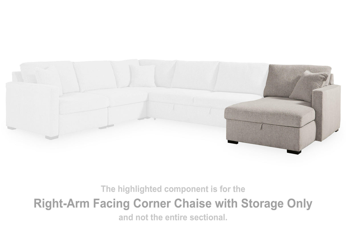 ModMax Luxe Flint Right-Arm Facing Corner Chaise with Storage from Ashley - Luna Furniture
