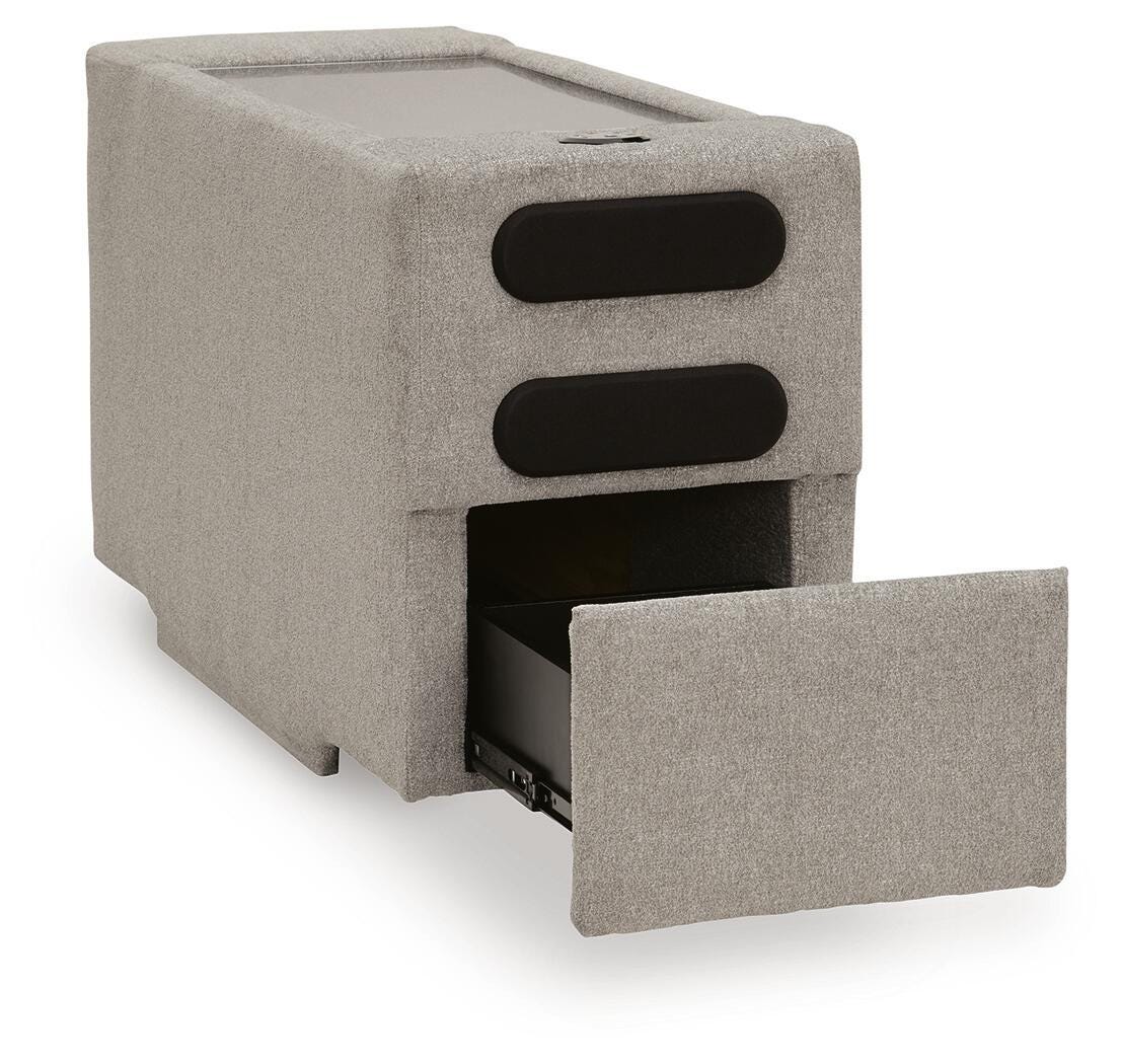 ModMax Luxe Flint Console with Audio System from Ashley - Luna Furniture