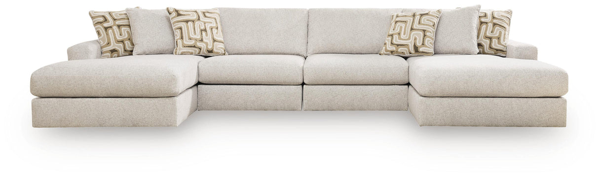Kestrie Feathered 4-Piece Double Chaise Sectional from Ashley - Luna Furniture