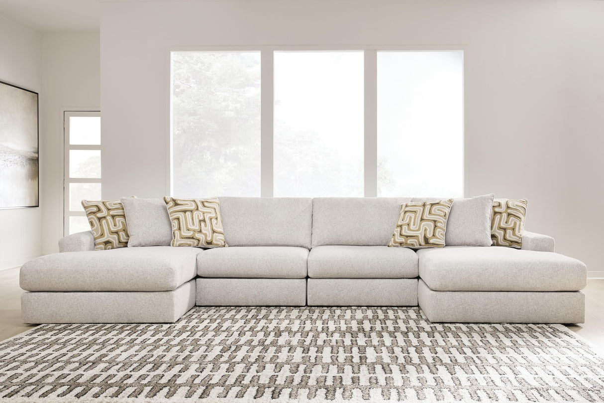 Kestrie Feathered 4-Piece Double Chaise Sectional from Ashley - Luna Furniture