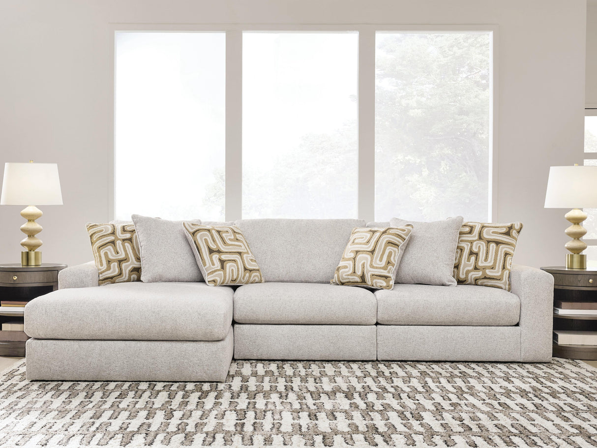 Kestrie Feathered 3-Piece Sectional Sofa LAF Chaise from Ashley - Luna Furniture