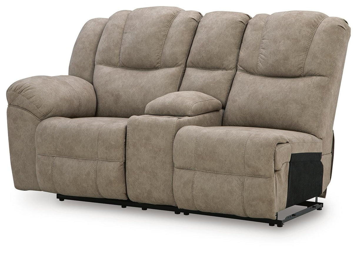 Pearce-Pike Birch Left-Arm Facing Reclining Loveseat with Console from Ashley Furniture - Luna Furniture