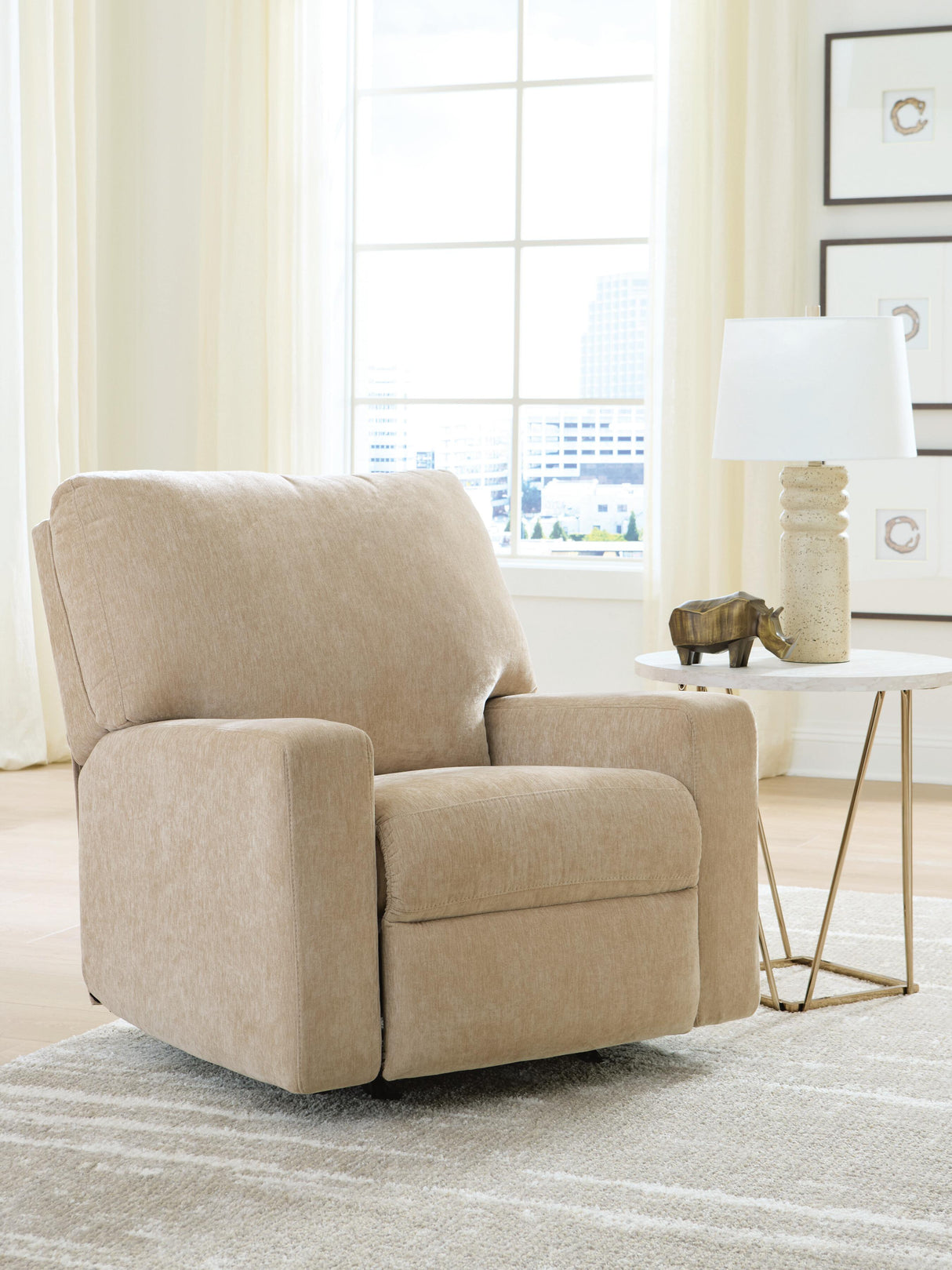 Bridgepoint Almond Recliner from Ashley - Luna Furniture