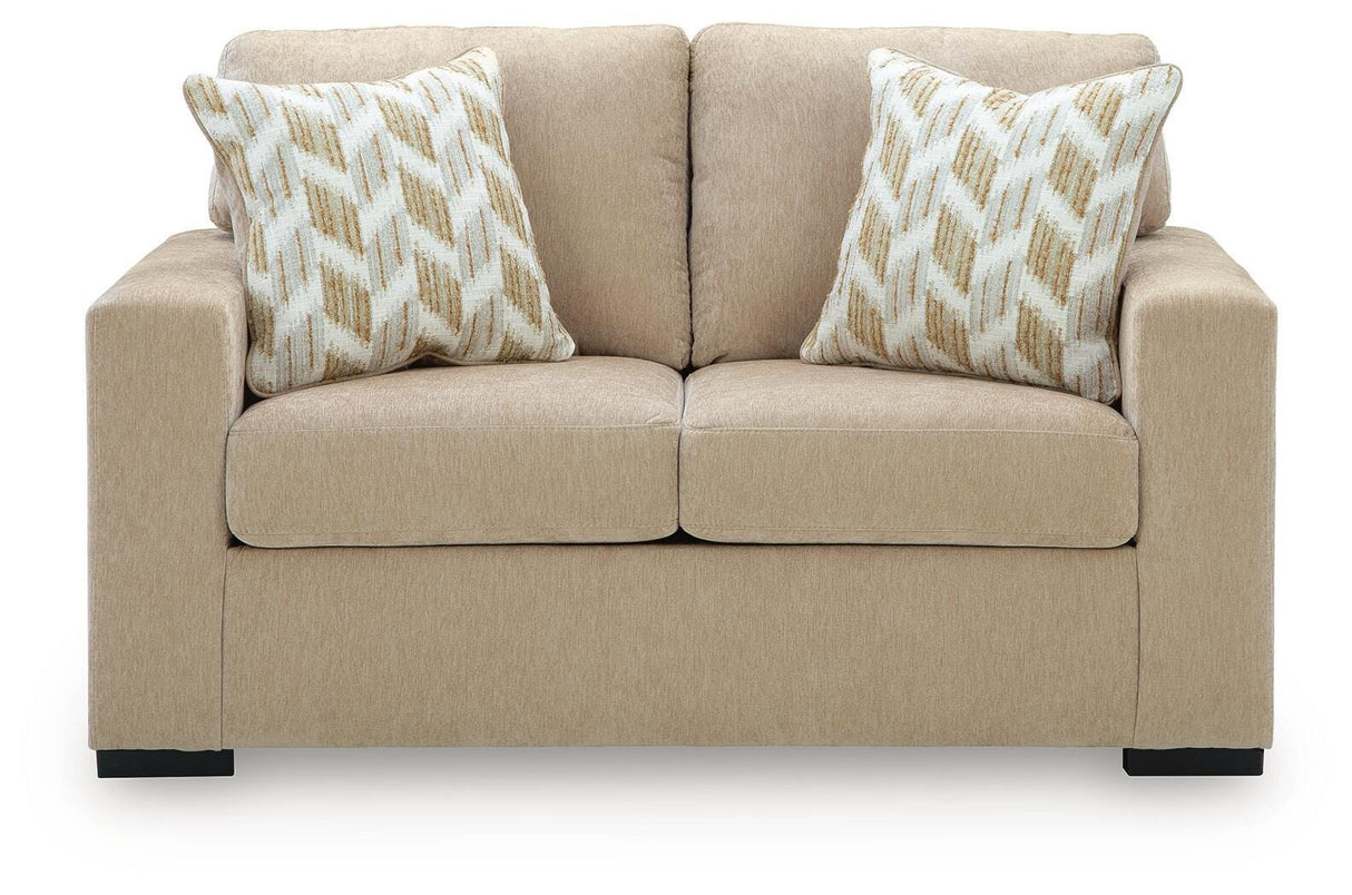 Bridgepoint Almond Loveseat from Ashley - Luna Furniture