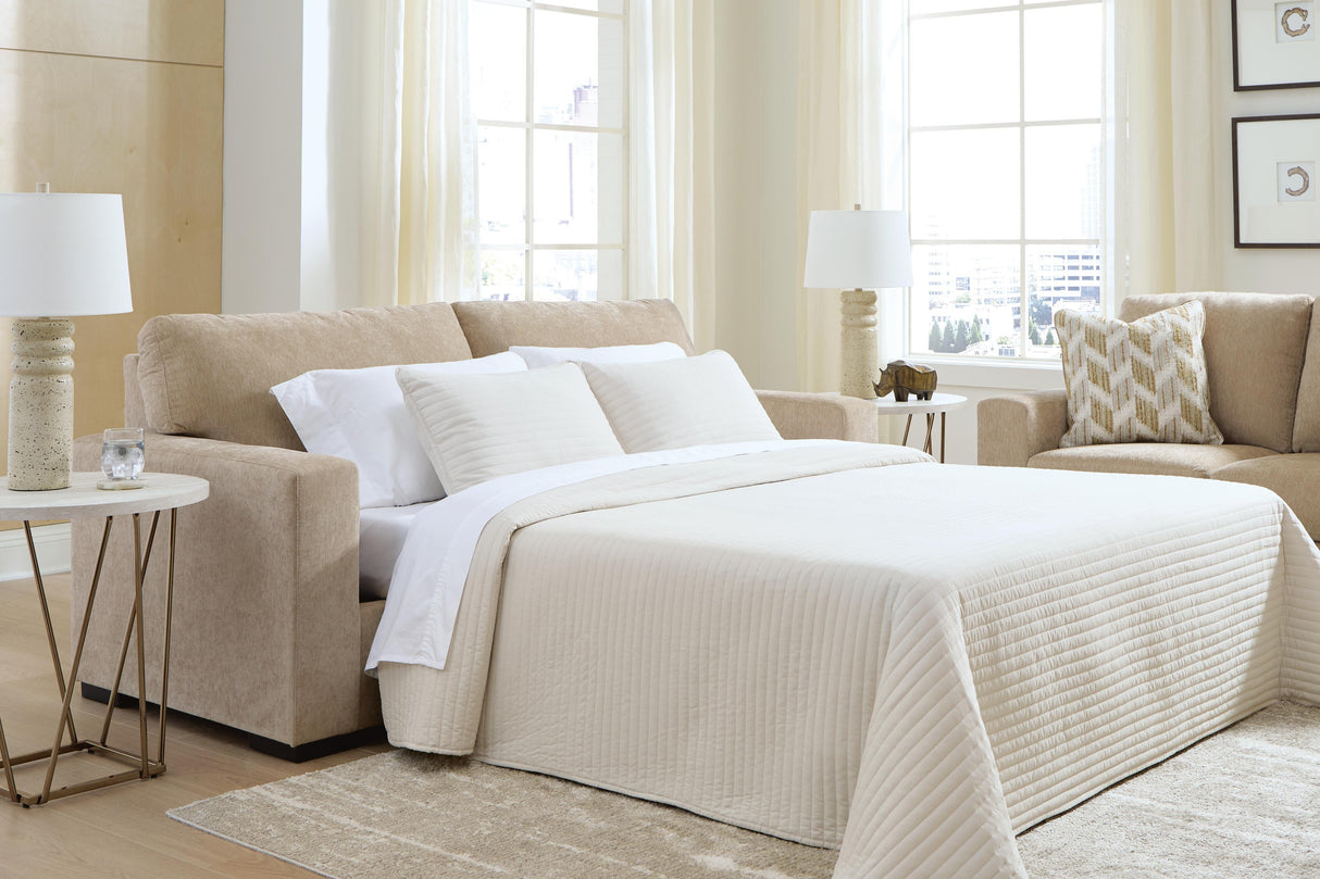Bridgepoint Almond Queen Sofa Sleeper from Ashley - Luna Furniture
