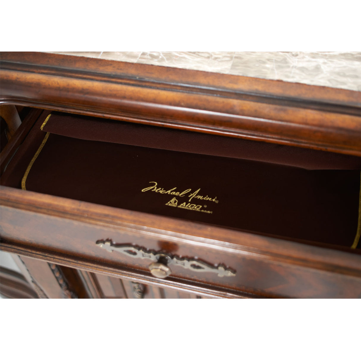 Windsor Court Vintage Fruitwood Sideboard from Michael Amini - Luna Furniture