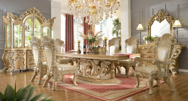 HD-7012 Pickle Frost/Antique Silver 9-Piece Dining Room Set