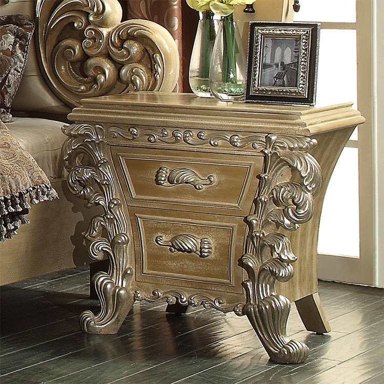 HD-7012 Pickle Frost/Antique Silver 5-Piece Bedroom Set (Special Order) from Homey Design - Luna Furniture