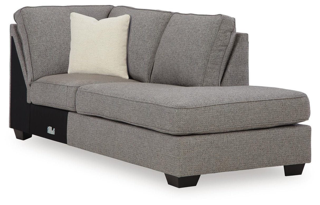 Ferne-Pike Charcoal Right-Arm Facing Corner Chaise from Ashley Furniture - Luna Furniture