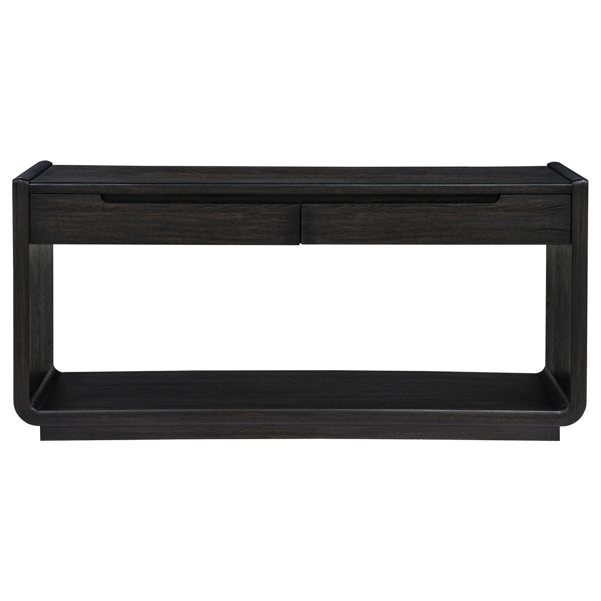 Leandro Burnished Black 2-drawer Entryway Sofa Console Table from Coaster - Luna Furniture