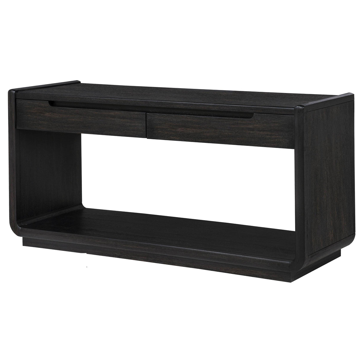 Leandro Burnished Black 2-drawer Entryway Sofa Console Table from Coaster - Luna Furniture