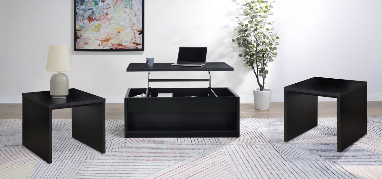 Knapp Black 3-piece Lift Top Coffee Table Set from Coaster - Luna Furniture