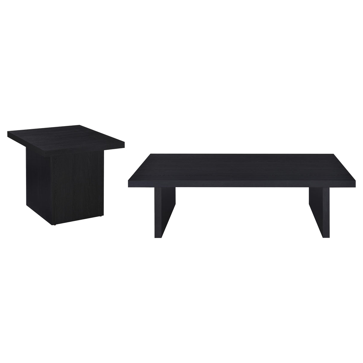 Max Black 2-Piece Rectangular Coffee and End Table Set from Coaster - Luna Furniture
