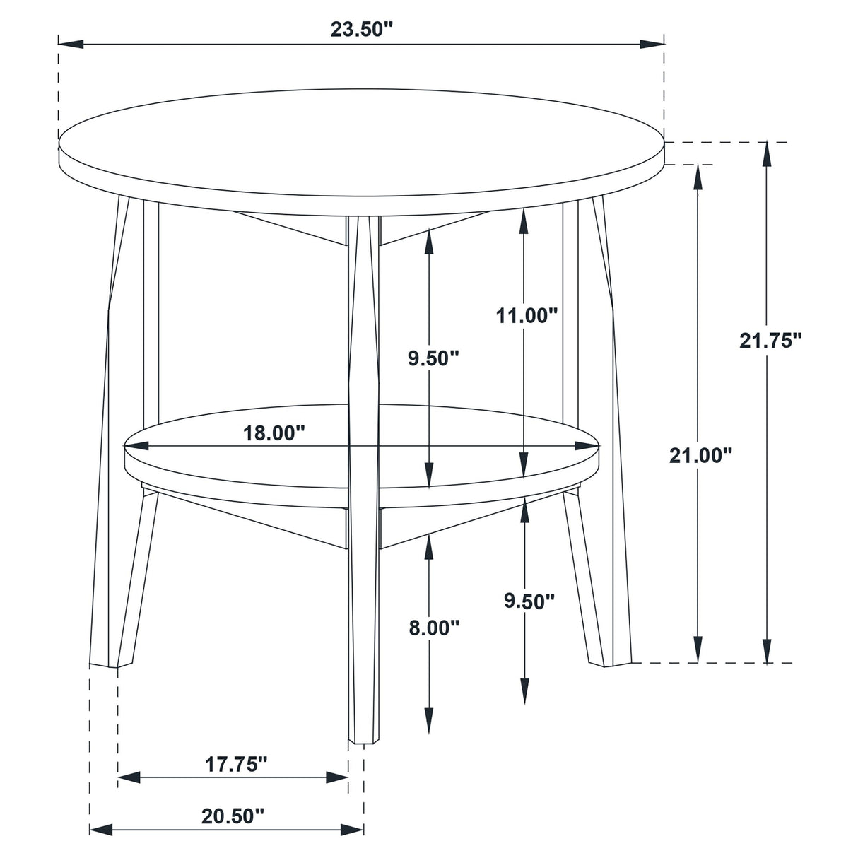Bradley Gray and Natural Round Smart Top End Side Table from Coaster - Luna Furniture