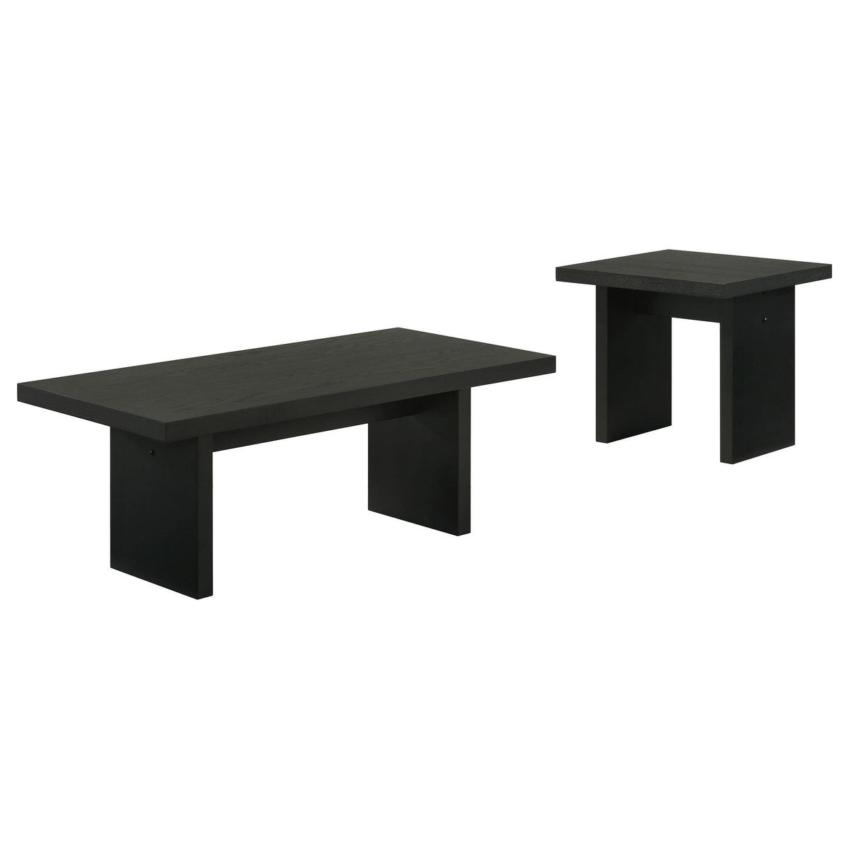 Decker Black 2-piece Coffee and End Table Set from Coaster - Luna Furniture