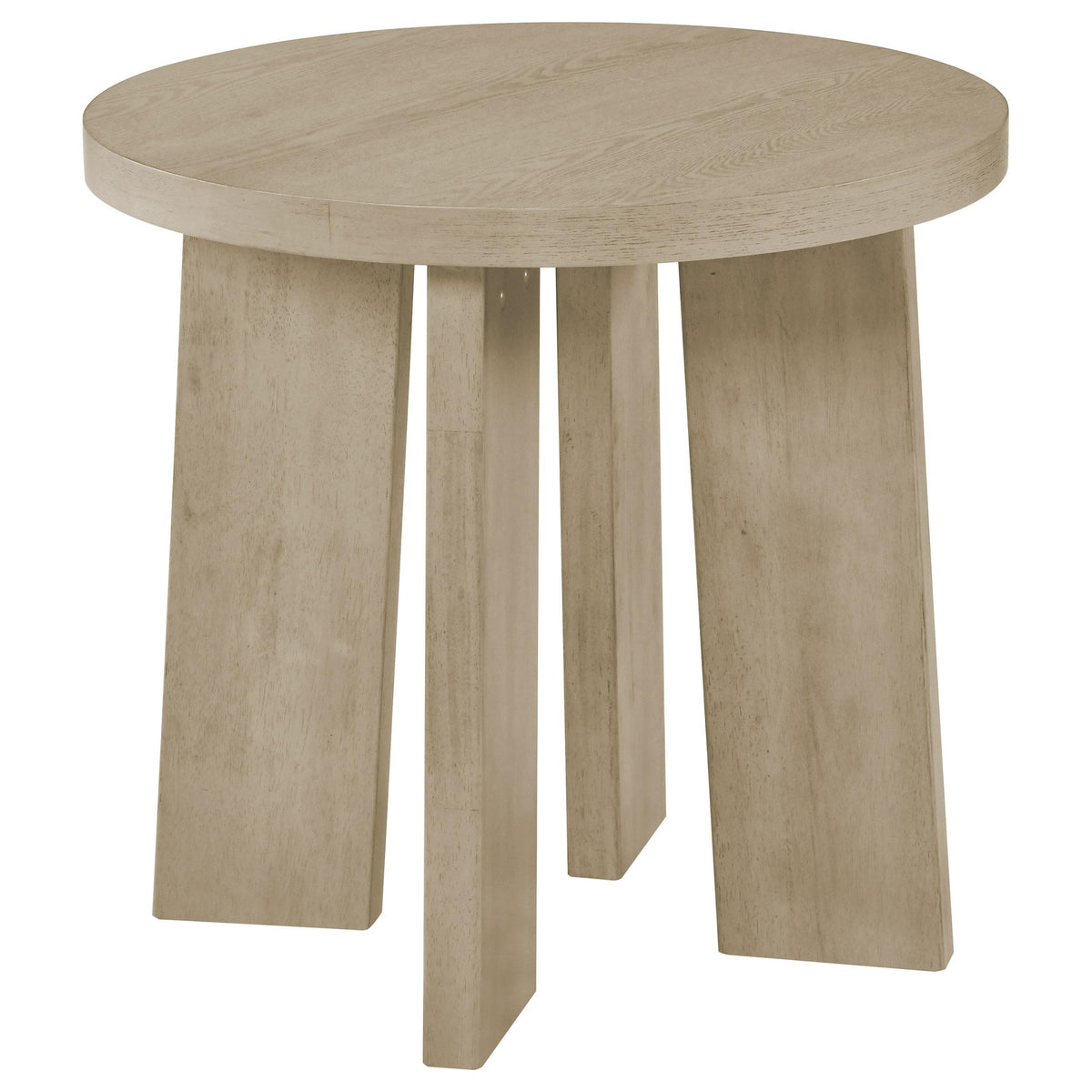 Strouse Natural Oak 2-Piece Round Coffee and End Table Set from Coaster - Luna Furniture