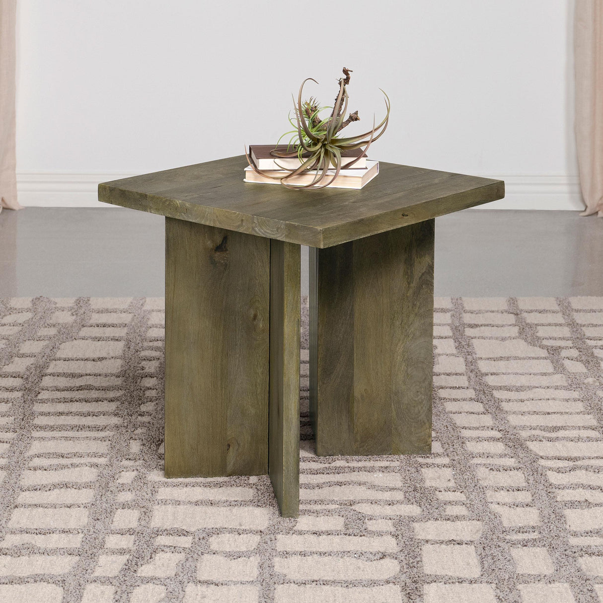 Andando Mango Brown Rectangular Solid Wood End Table from Coaster - Luna Furniture