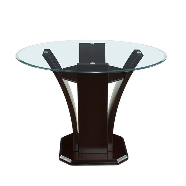 Daisy Espresso 48" Glass-Top Round Counter Height Table