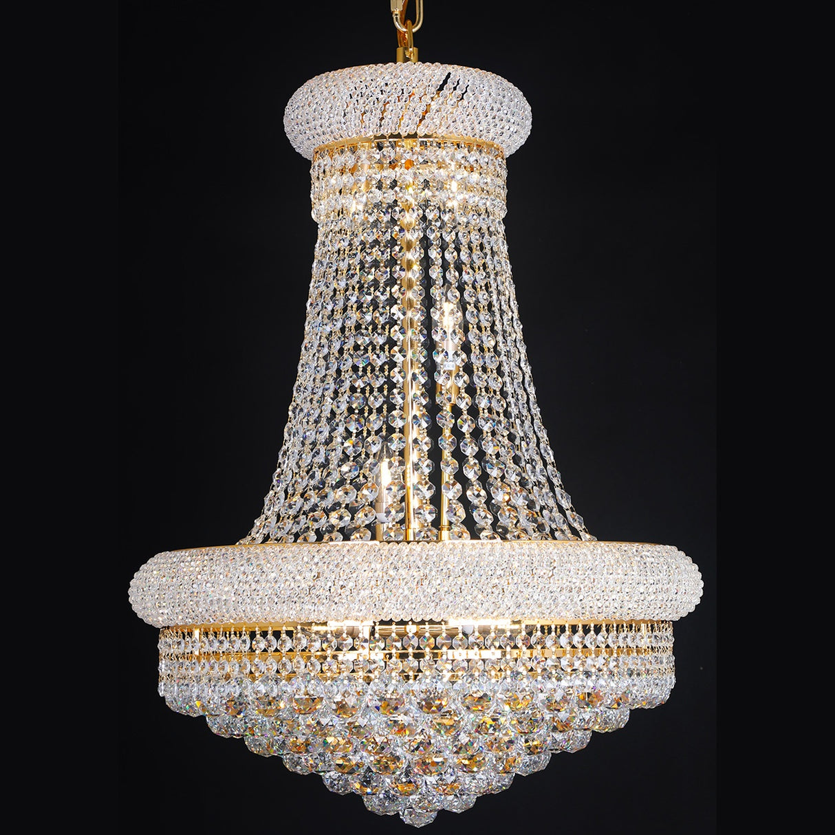 HD-71006 Golden Brass Chandelier from Homey Design - Luna Furniture