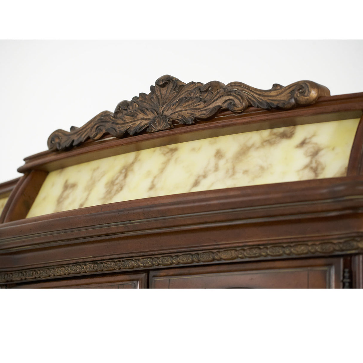 Villa Valencia Classic Chestnut China Cabinet With Light Box from Michael Amini - Luna Furniture