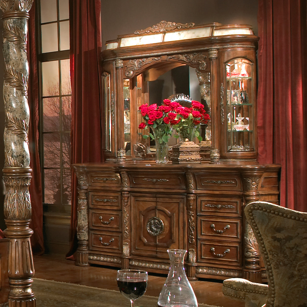 Villa Valencia Classic Chestnut Dresser from Michael Amini - Luna Furniture