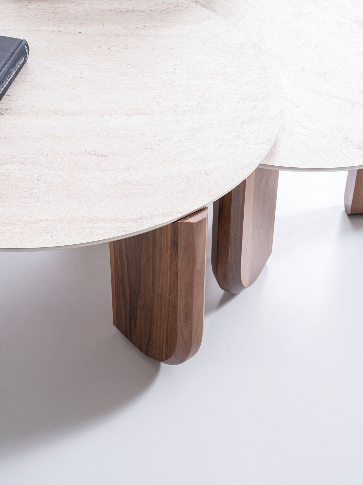 720 Walnut-Travertine 3 Pc Coffee Table Set from Nova Furniture - Luna Furniture