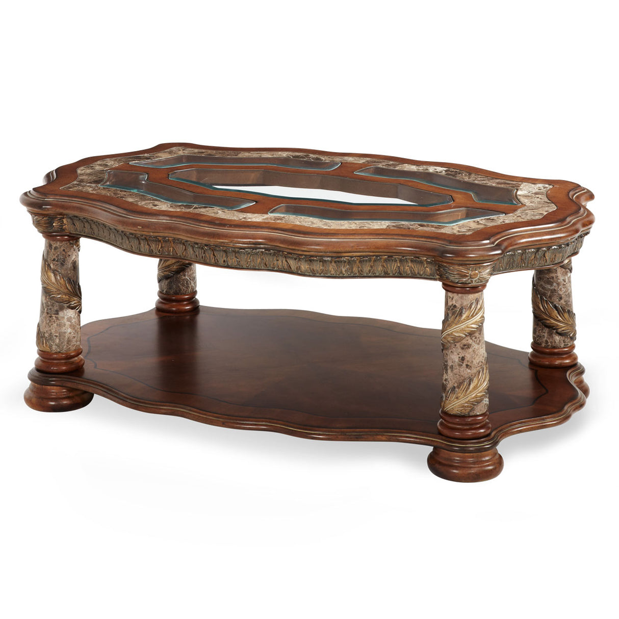 Villa Valencia Classic Chestnut Cocktail Table from Michael Amini - Luna Furniture